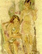 Jules Pascin ginette och mireille oil painting